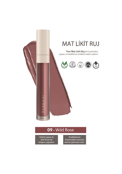 Farmasi Mat Likit Ruj 09 Wild Rose