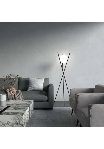 Ozark Çubuk Ayaklı Camlı Lambader 3204-w64-3ı-cz Siyah