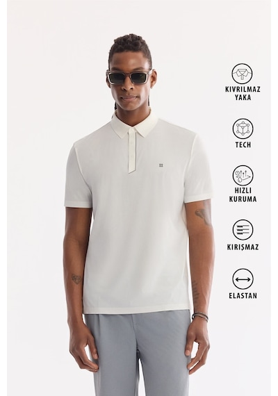 Avva Erkek Beyaz Kıvrılmaz Polo Yaka Kırışmaz Hızlı Kuruyan Teknik Kumaş Regular Fit T-shirt A61y1108 Avva Erkek Beyaz Kıvrılmaz Polo Yaka Kırışmaz Hızlı Kuruyan Teknik Kumaş Regular Fit T-shirt A61y1108