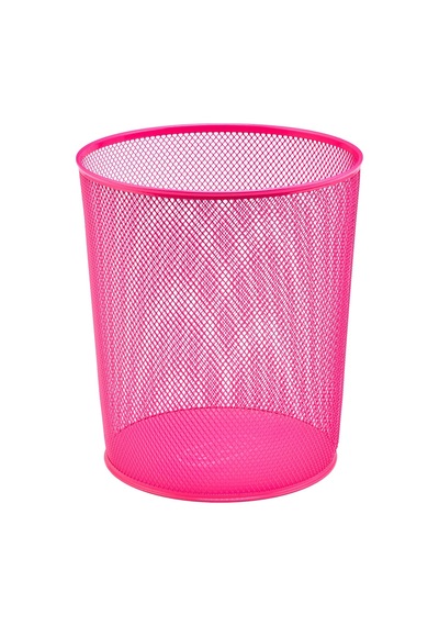 Tam Delikli Çöp Kovası Pembe 10l Siyah