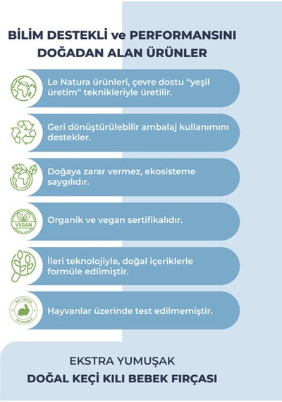 Le Natura Ekstra Yumuşak Doğal Keçi Kılı Bebek Fırçası
