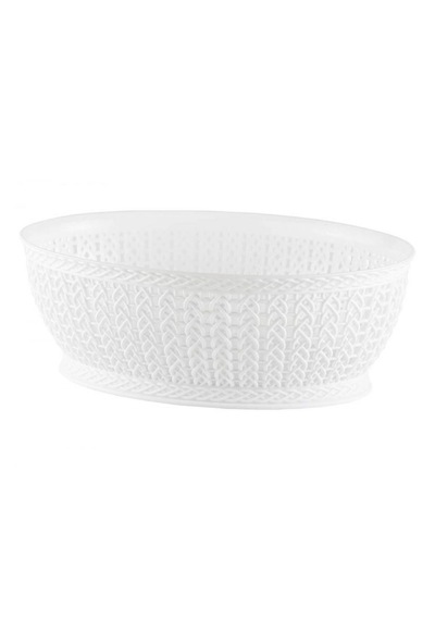Oval Örgü Sepet 3,5lt Oval Knitting Basket 3,5 L Beyaz