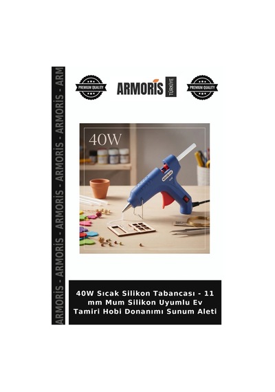 40w Sıcak Silikon Tabancası - 11 Mm Mum Silikon Uyumlu Ev Tamiri Hobi Donanımı Sunum Aleti