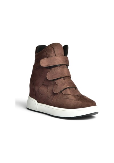 Fox Shoes V367856002 Kahverengi Süet Gizli Topuklu Cırtlı Spor Bot