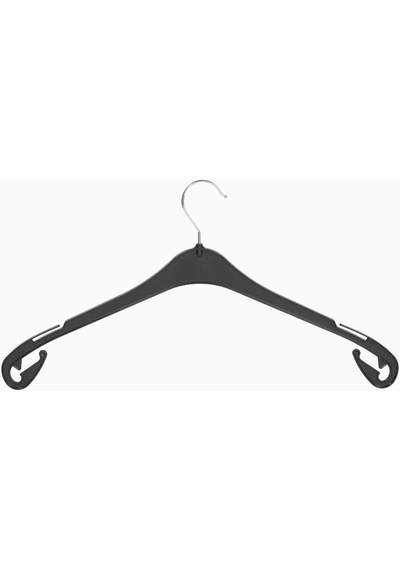 25'li T 43Cm Plastik Üst Grup Askısı - Siyah