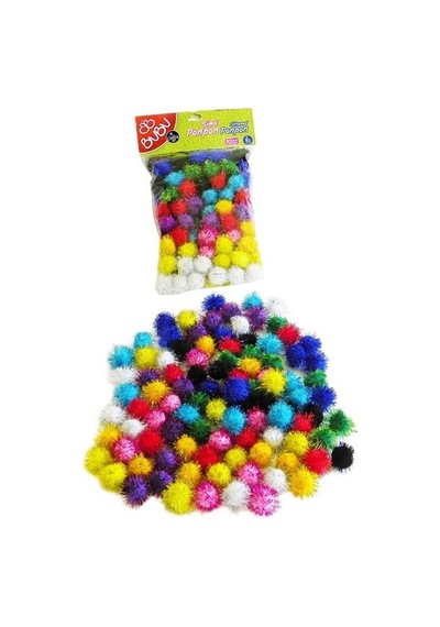 Bu-Bu Ponpon Simli 2Cm 100'Lü Karma Bubu00112 Bu-Bu Ponpon Simli 2Cm 100'Lü Karma Bubu00112