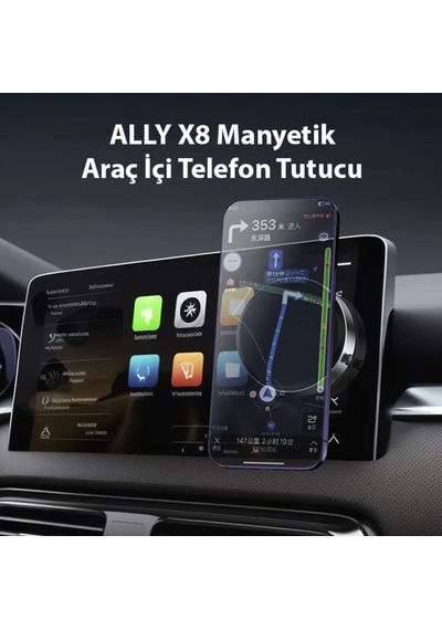Premium Manyetik Mıknatıslı Araç İçi Telefon Tutucu Tüm Yüzeyler İçin Vakumlu Tutucu