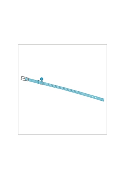 Uyguna-yakala 10mm 30cm Mavi Taşlı Kedi-köpek Tasması-sma.306
