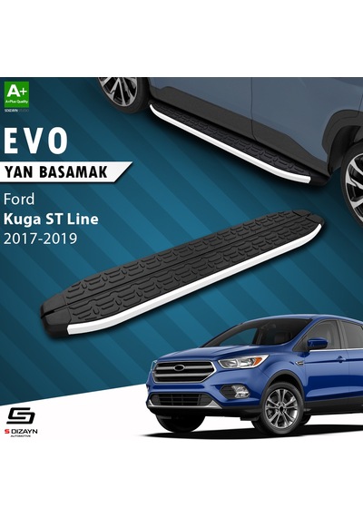 S-dizayn Ford Kuga 2 St-line Evo Aluminyum Yan Basamak 183 Cm 2017-2019