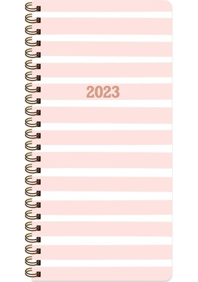 2023 8x16 Haftalık Spiralli Cep Ajandası - Pembe Belirsiz