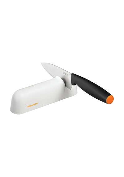 Fiskars Bıçak Bileyici İçin Düz Çelik Bıçaklar, Keramikschleifstein, Fonksiyonel Form, Roll-sharp, Beyaz/turuncu,