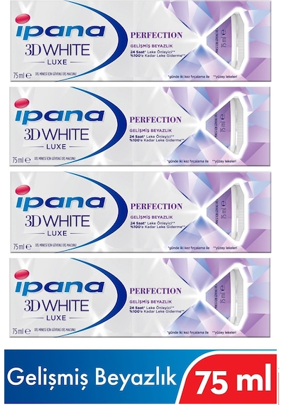 İpana 3 Boyutlu Beyazlık Luxe Diş Macunu Perfection 4 x 75 ML