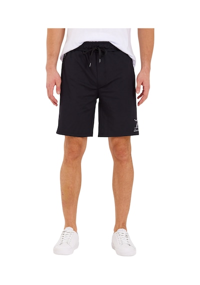 Adams Erkek Reflektör Logo Regular Fit Cepli Spor Şort Siyah