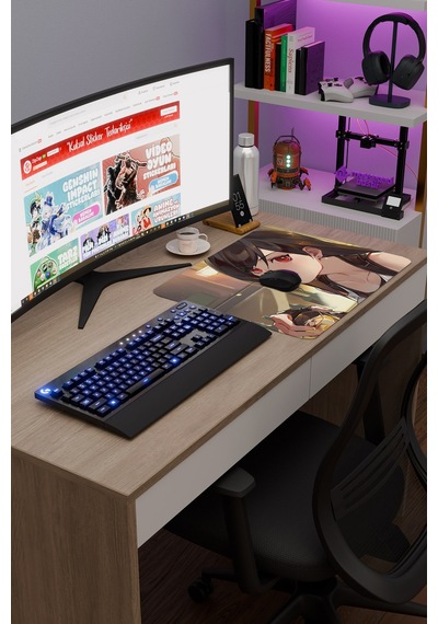 Final Fantasy Kaymaz Dikişli Kauçuk Oyuncu Mousepad V1 - 48x40 Xl Gaming Mouse Pad Fare Altlığı