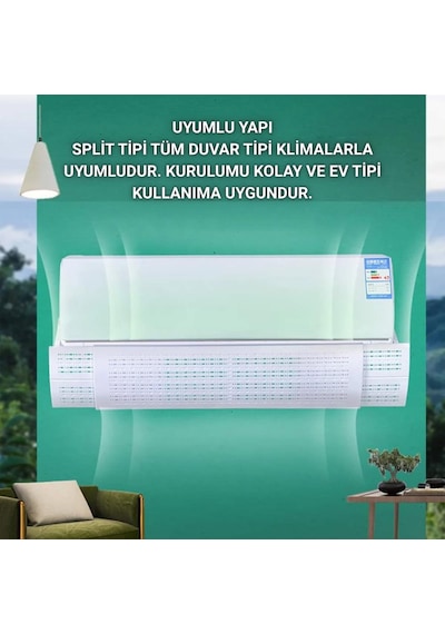 Polham Tüm Duvar Tipi Klimalara Uyumlu Hava Yönlendirme Aparatı, Yön Ayarlı Delikli Klima Siperik