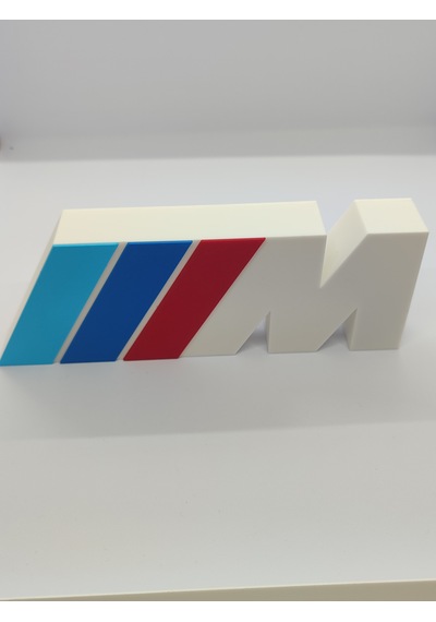 M Logo Masa Lambası Beyaz - Mavi