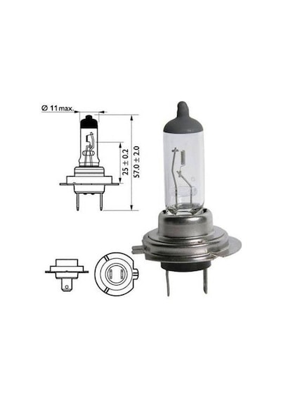 Seger - 12 Volt H7 100 Watt 3500K Ampul Takımı - 2 Adet