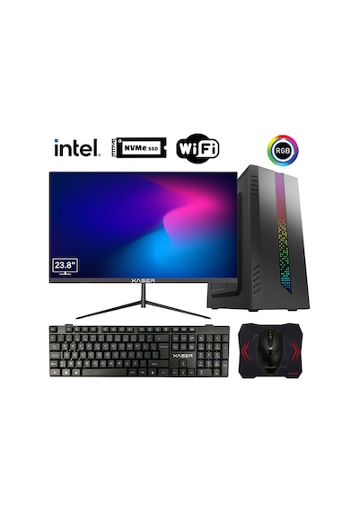Xaser Tetrix X6 i7-4770 16 GB 512 GB M.2 NVMe SSD 23.8" Dos Masaüstü Bilgisayar