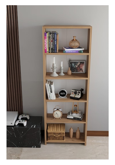 5 Raflı Kitaplık Dekoratif Çok Amaçlı Düzenleyici Raf 150 Cm Salon Çalışma Odası Raf Atlantik Çam 5 Raflı Kitaplık Dekoratif Çok Amaçlı Düzenleyici Raf 150 Cm Salon Çalışma Odası Raf Atlantik Çam