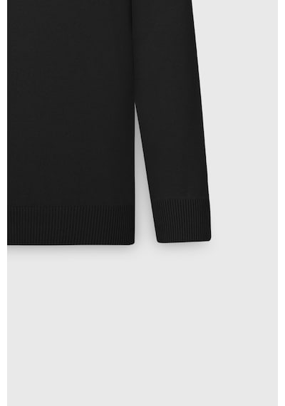 AC&Co / Altınyıldız Classics Pamuklu Standart Fit Normal Kesim Bisiklet Yaka Triko Siyah Kazak 001