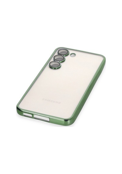 Samsung Galaxy Uyumlu , S23 Kılıf Razer Lensli Silikon - Yeşil