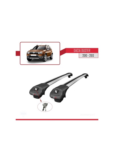 Dacia Duster 2010-2013 Arası İle Uyumlu Ace-1 Ara Atkı Tavan Barı Gri