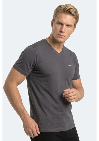Slazenger Rıvaldo T Erkek Koyu Gri Tişört