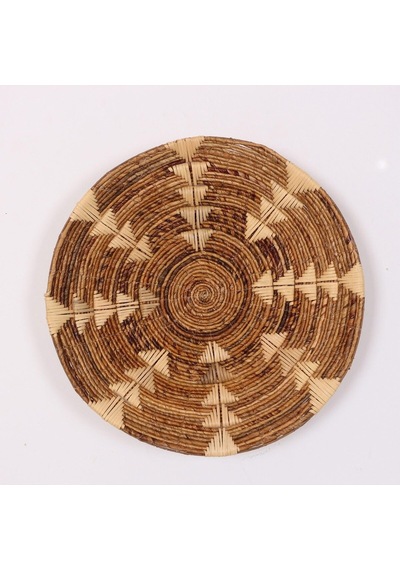 Kaunos 60x14 Cm Çap- Doğal Abaka Duvar Tabağı