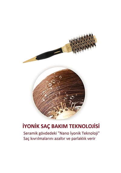 Land Of Myth LOM1141 Seramik+İyonik Termal Fön Saç Fırçası 25 mm