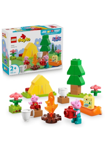 LEGO® DUPLO® Peppa Pig Kamp Gezisi 10452 - 2 Yaş ve Üzeri Çocuklar için Çadır ve Kano İçeren Yaratıcı Oyuncak Yapım Seti (32 Parça)