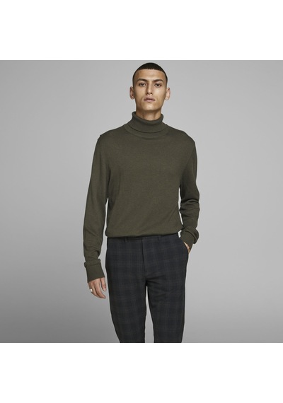 Jack & Jones Balıkçı Yaka Kazak-Emil 12157417 Olive Night Haki