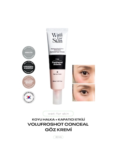 Kapatıcı Etkili, Panthenol,arbutin,volufilin Göz Kremi Wati For Skin Eye Cream 30 Ml