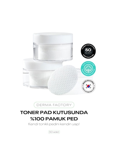 %100 Pamuk Ped Toner Pad Kutusunda 50 Adet Multi Embossing Cotton Pad