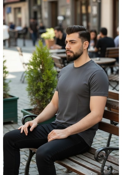 Luxıc Core Unisex Siyah %100 Pamuk Basic Tişört Bisiklet Yaka Kısa Kol Rahat Kesim Günlük Yazlık L - Lcr-ts-sıyah