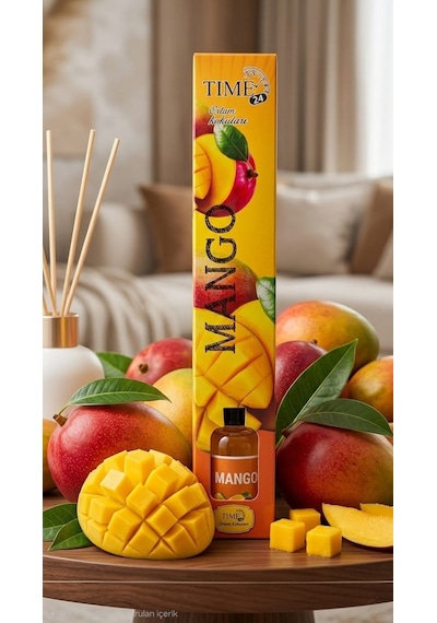 Tıme24 Mango Oda Kokusu 100 Ml Çubuklu Ortam Kokusu Tropikal Mango Kokusu Diğer