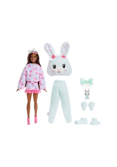 Barbie Cutie Reveal Yumuşak Dostlar Serisi Tavşancık Eklemleri Bükülebilen Bebek Ve Sürpriz Paketler