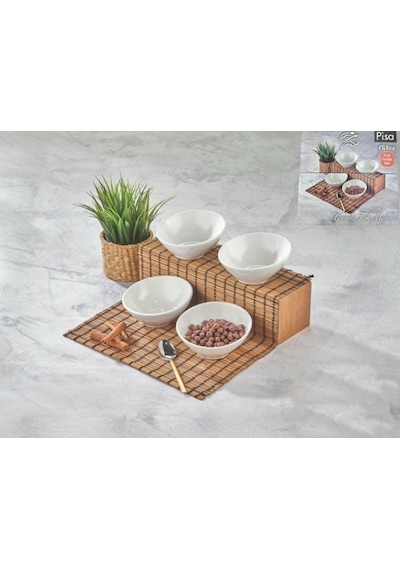 Cooker Ckr3588 Porselen Kase Seti 14 Cm 4'lü Beyaz