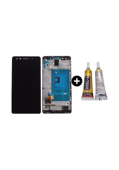 Te Huawei Honor 7 Uyumlu Çıtalı A Kalite Lcd Ekran Dokunmatik Siyah +b7000