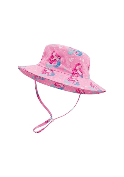 Petityu Upf50+ Pembe Mermaid Denizkızı Güneş Korumalı Şapka Pembe