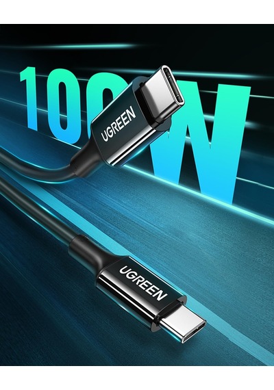 Usb-c 100w 5a Qc Pd Hızlı Şarj Kablosu, 1 Metre, Siyah, 80371 Diger