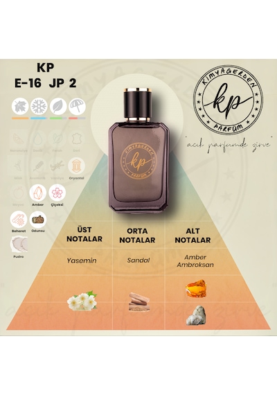 Kimyagerden E-16 Erkek Parfüm EDP 50 ML