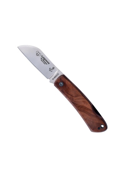 Cudeman 386-gf La Marinera Polished Waltun Ceviz Saplı Deri Kılıflı Kamp Çakı Kahverengi
