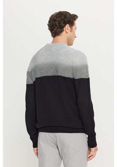 AC&Co / Altınyıldız Classics Erkek Grı-sıyah Standart Fit Normal Kesim Bisiklet Yaka Colorblock Desenli Yünlü Triko Kazak Gri - Siyah AC&Co / Altınyıldız Classics Erkek Grı-sıyah Standart Fit Normal Kesim Bisiklet Yaka Colorblock Desenli Yünlü Triko Kazak Gri - Siyah