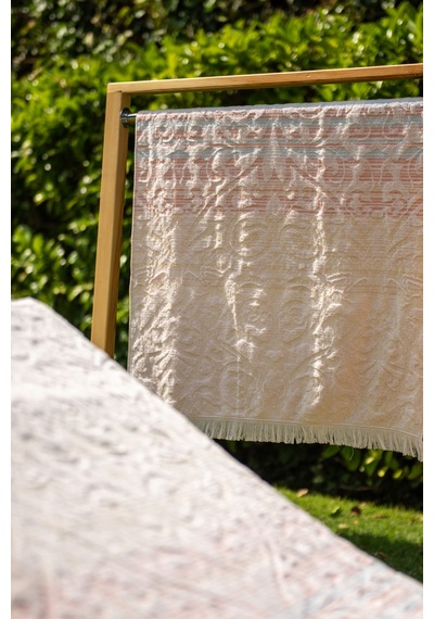 Menderes Home Cotton Collection Bukle Plaj Havlusu Saçaklı Pembe