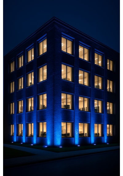 30cm 9w Led Wallwasher Mavi Dış Cephe, Minare, Bahçe Aydınlatma Iç-dış Kullanım Ip65 Mavi