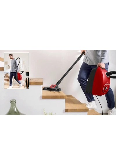 Bosch BGL41PET2H Serie 4 ProAnimal Toz Torbalı Elektrikli Süpürge Kırmızı
