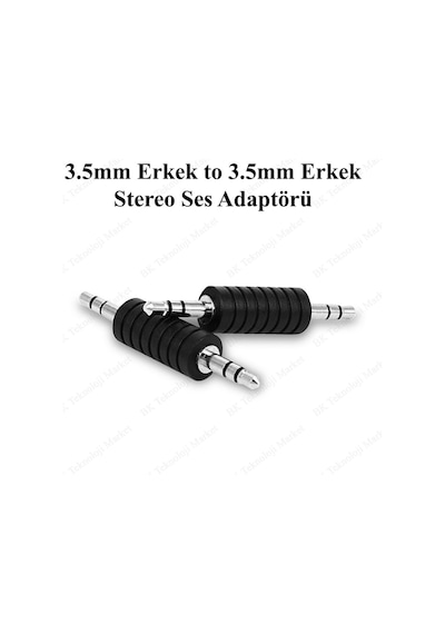 3.5Mm Ses Adaptörü 3.5Mm Erkek To 3.5Mm Erkek Stereo Adaptör