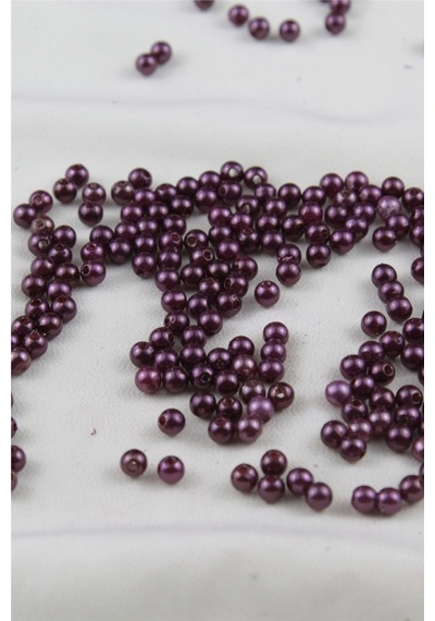 5 Mm Mor Parlak Tonlarda İnci Boncuk 30 Gr Kolye, Bileklik, Küpe Ve Takı Yapımı Diğer