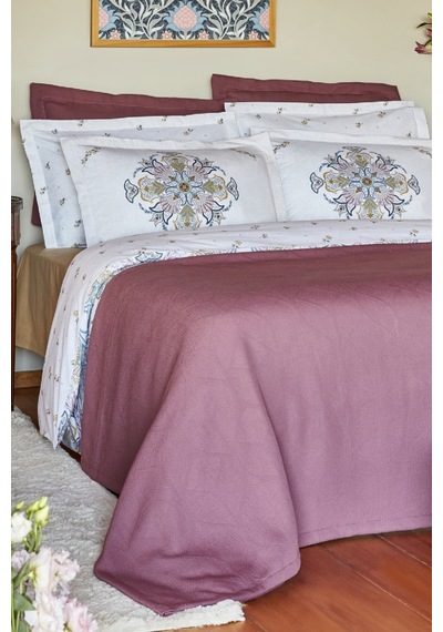 Karaca Home Vandy Çift Kişilik Düet Set Mürdüm