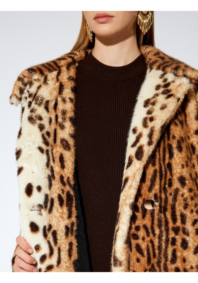 Koton Koton X Melis Ağazat - Leopar Desenli Peluş Kaban Kruvaze Düğmeli Cepli Deve Tüyü Desenli 5wak00249ew Camel Desenli Camel Koton Koton X Melis Ağazat - Leopar Desenli Peluş Kaban Kruvaze Düğmeli Cepli Deve Tüyü Desenli 5wak00249ew Camel Desenli Camel